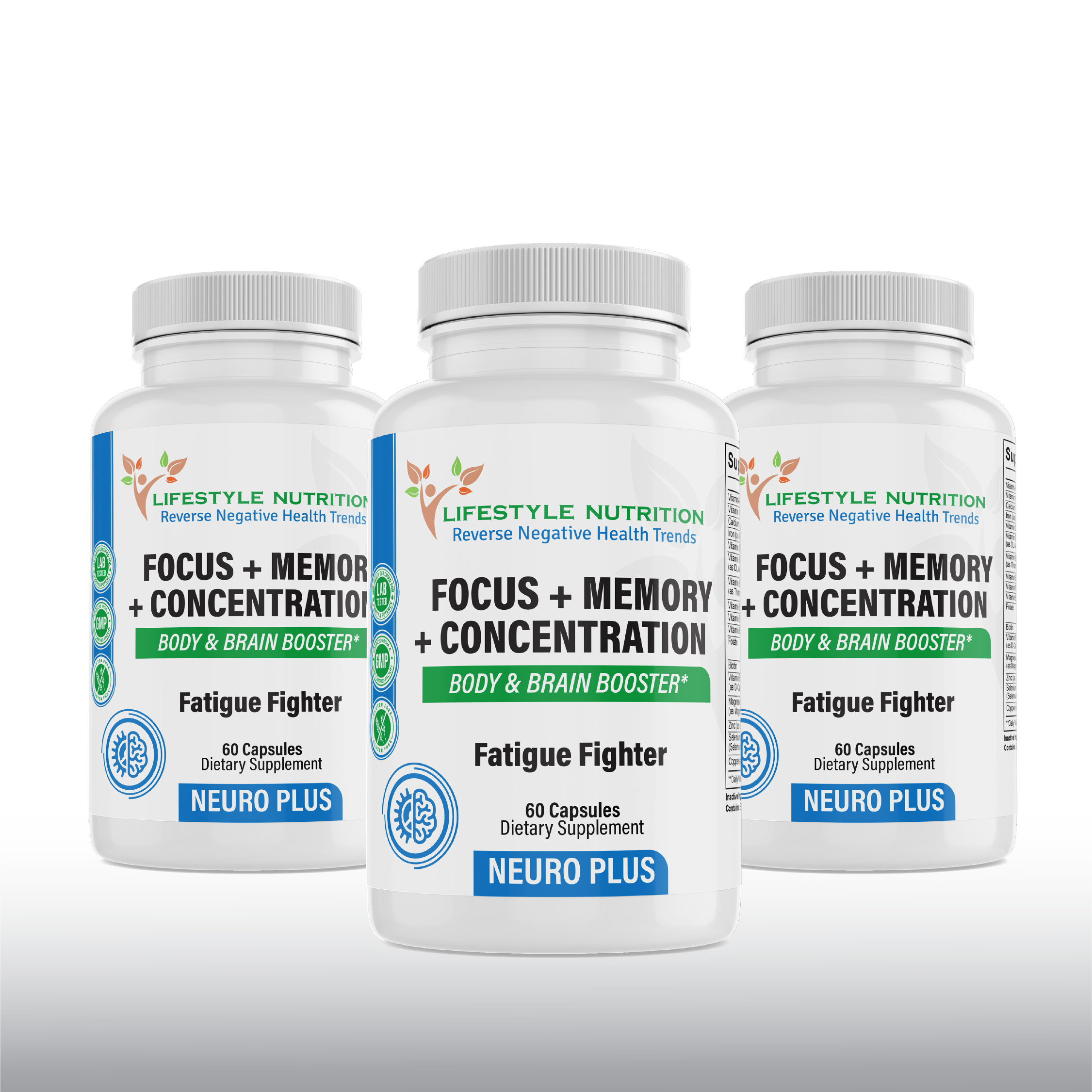 FOCUS + MEMORY + CONCENTRATION (3-Pack)